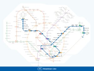 Downtown Line Map | Blue Line MRT MAP | DLT Map