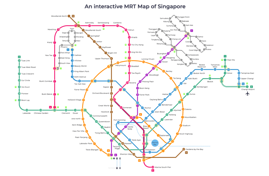 SG MRT Map - MRT Map of Singapore