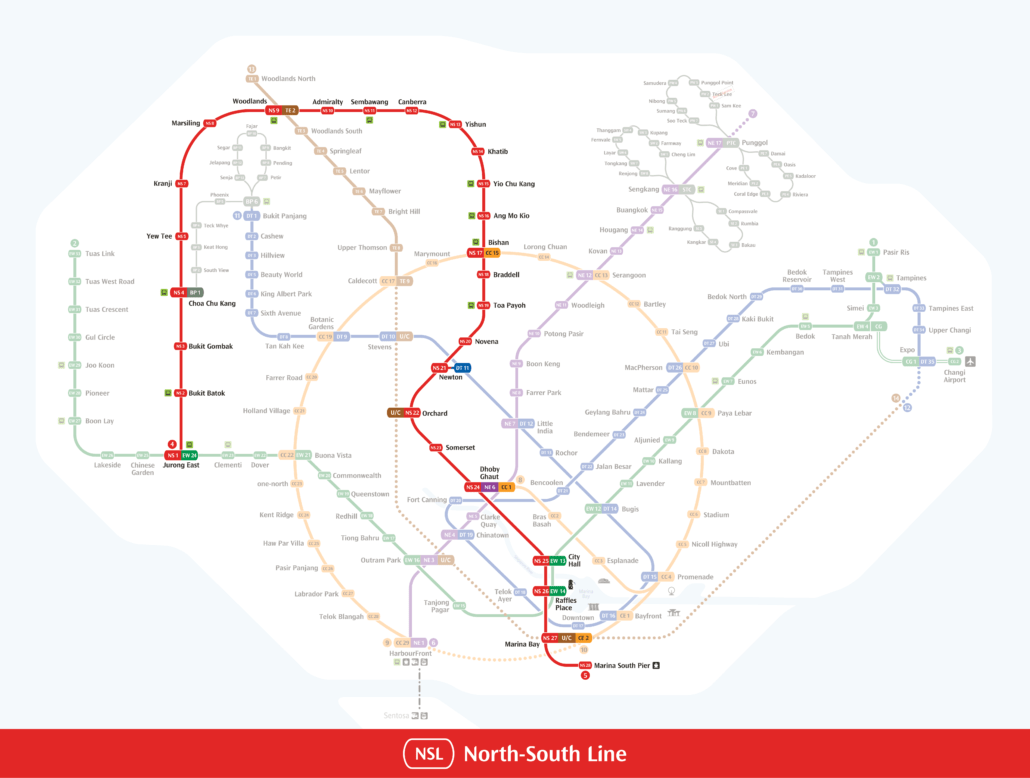 North-South Line - MRT Map of Singapore