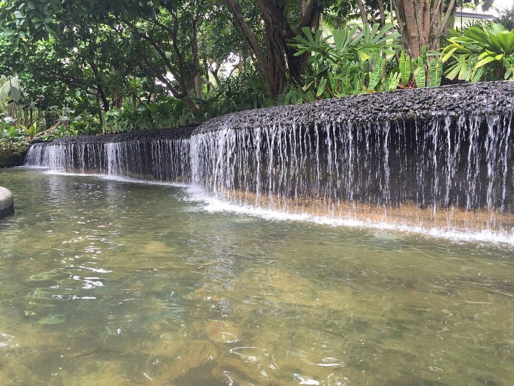 Water flowing Botanic Gardens