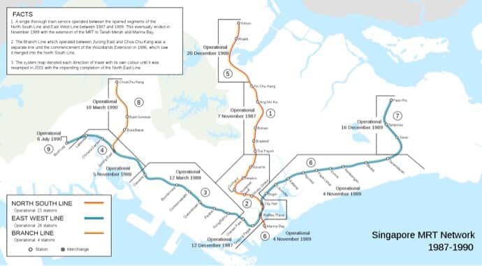 The first SMRT map Singapore