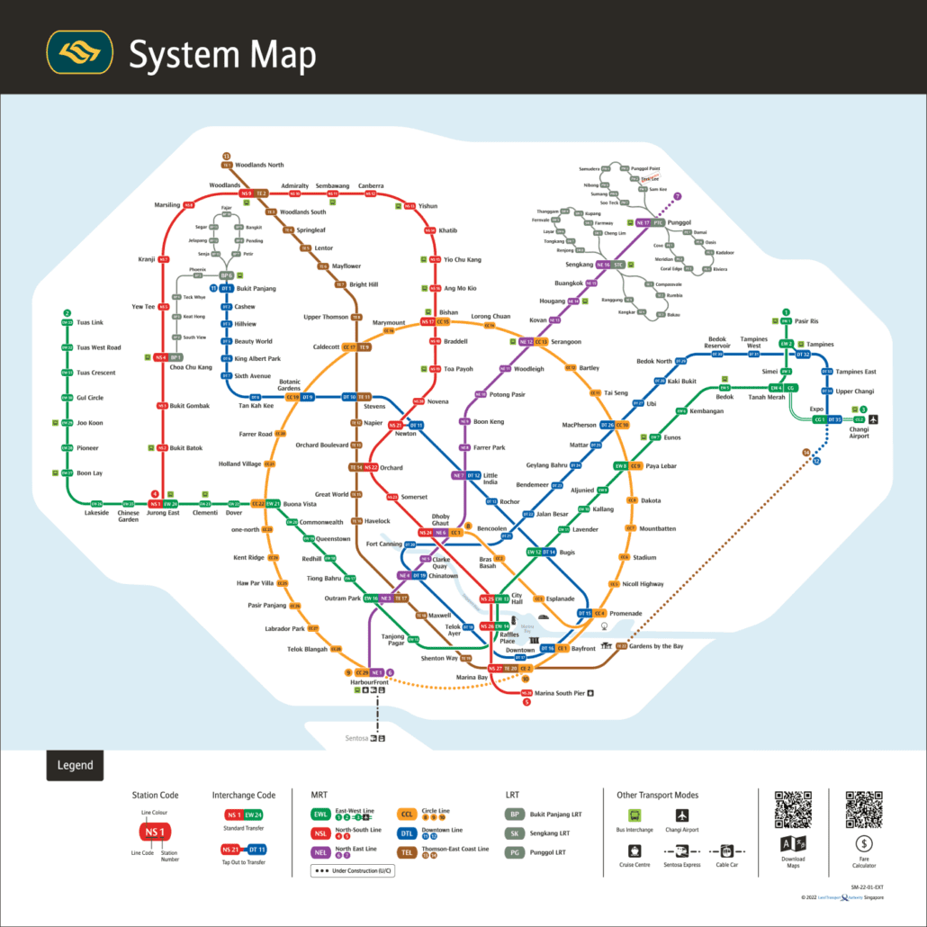 Singapore MRT Map 2024 | MRT MAP Singapore