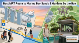 MRT route to Marina Bay Sands & Gardens