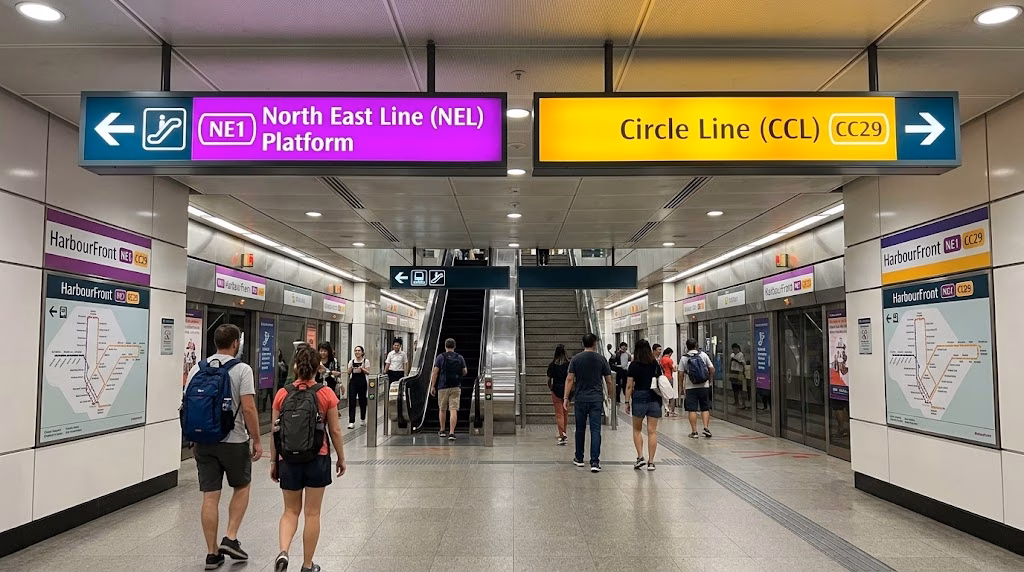 Navigating the MRT to HarbourFront Station